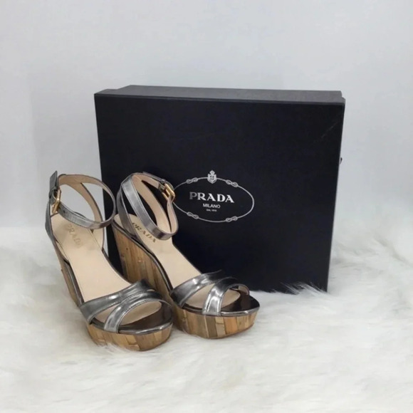 Prada Calzature Donna Wedge Sandal - Picture 1 of 7